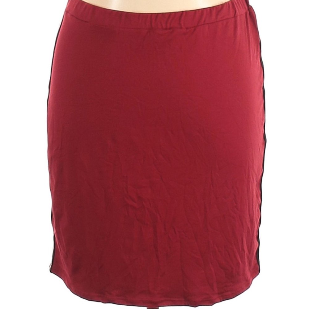 Joe Boxer, red mini skirt with stripes, XL